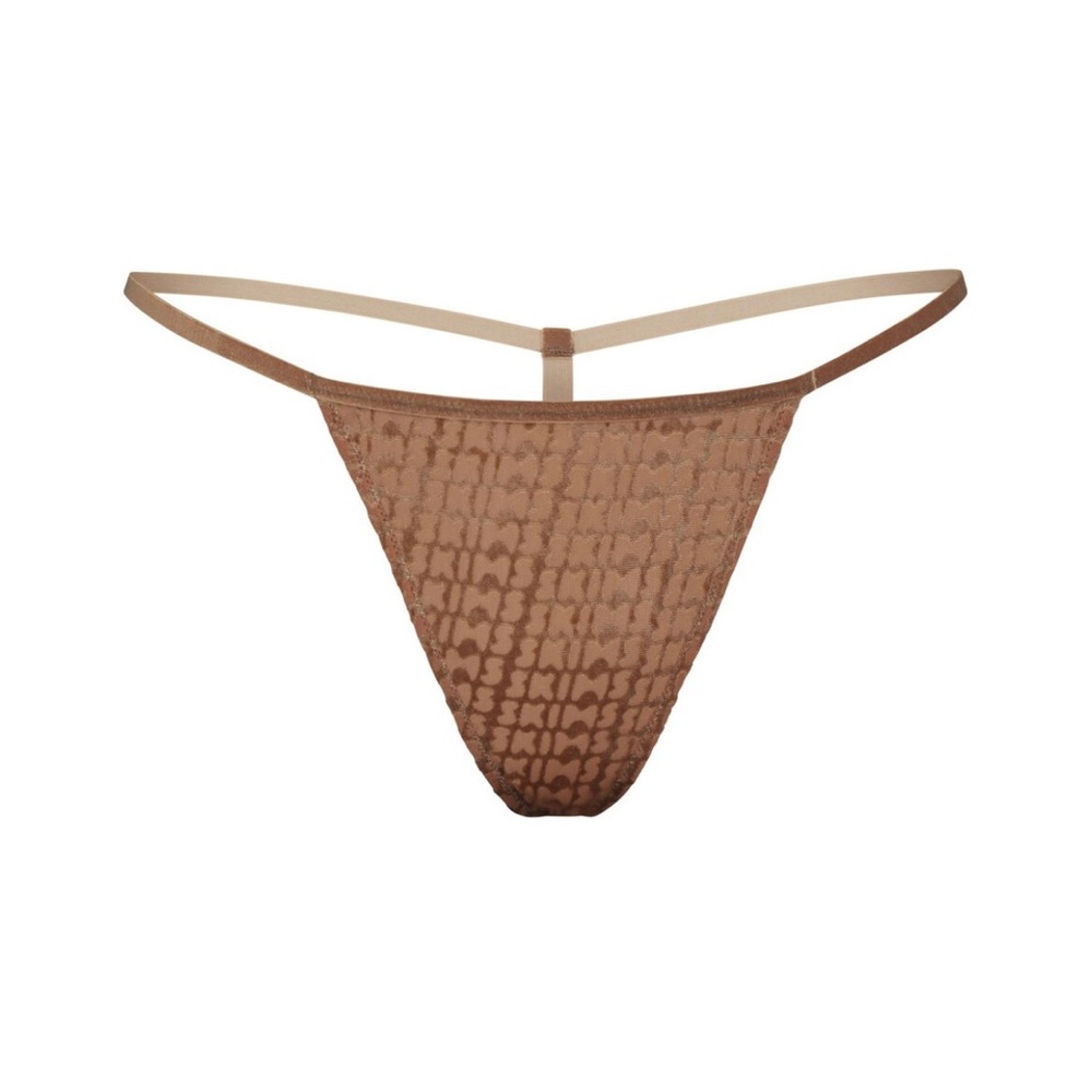 SKIMS Velvet String Thong Chai - Picture 1 of 6